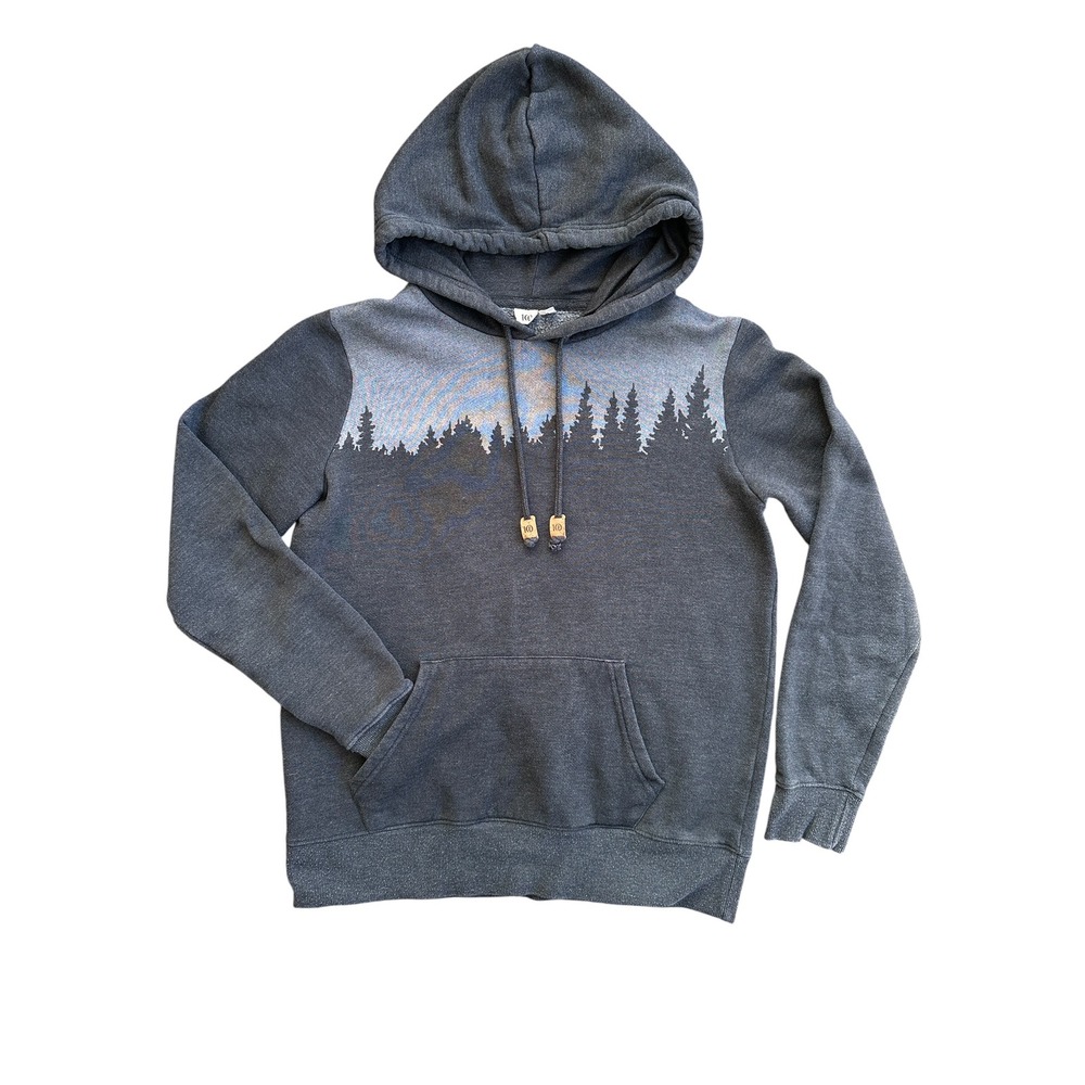 Tentree Juniper Hoodie Wmn Medium Charcoal Grey Excellent Tree Graphic Pullover